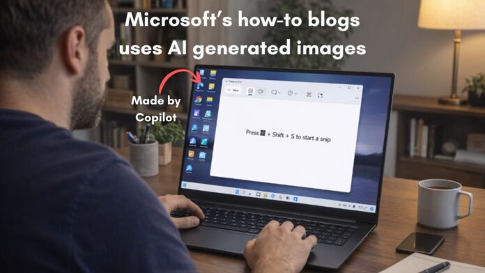Microsoft is using Copilot-generated images in Windows Learning Center blogs to showcase features of the operating system