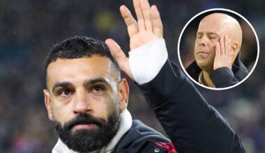 Mohamed Salah and Arne Slot