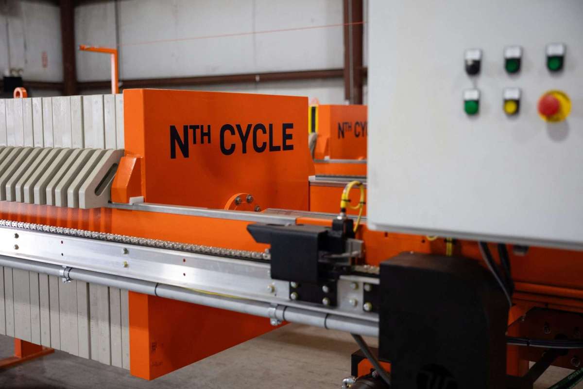 A machine processes nickel at an Nth Cycle facility.