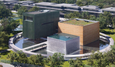 OPEN's shede culture museum shaped from earth, glass & bronze