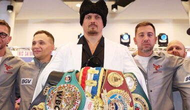 Oleksandr Usyk’s team address uncertainty over unified titles ahead of Verhoeven fight