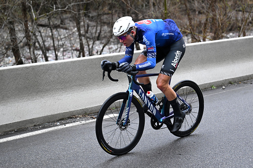 ISOLA, FRANCE - MARCH 14: Tim Marsman of Netherlands and Team Alpecin-Premier Tech attacks during the 84th Paris-Nice 2026, Stage 7 a 47km stage from Pont Louis Nucera to Isola 855m / Stage shortened due to adverse weather conditions / #UCIWT / on March 14, 2026 in Isola, France. (Photo by Szymon Gruchalski/Getty Images)