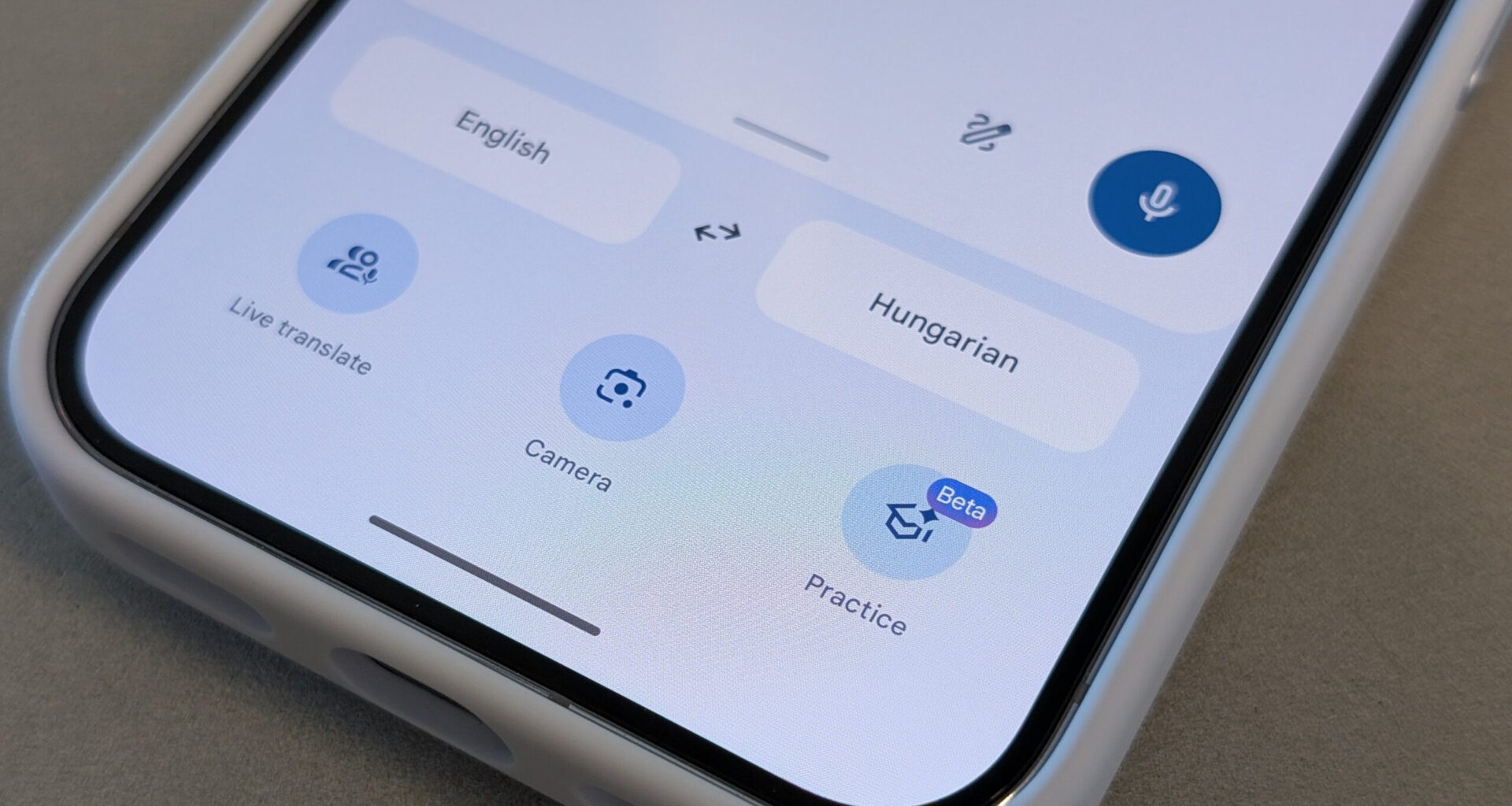 Google Translate Practice mode (beta)