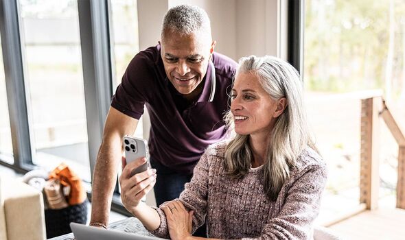 A couple check their finances