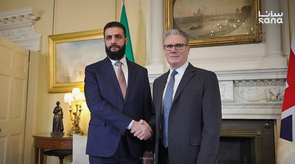 President al-Sharaa meets UK Prime Minister to discuss boosting relations