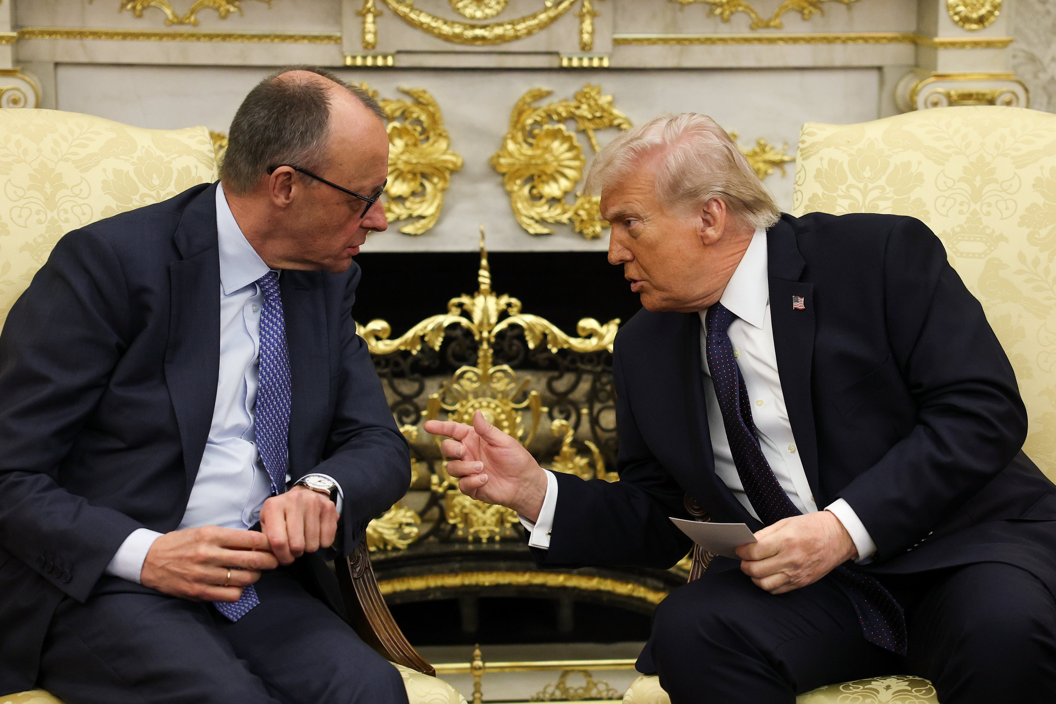 Donald Trump met Germany’s Chancellor Friedrich Merz at the White House on Tuesday