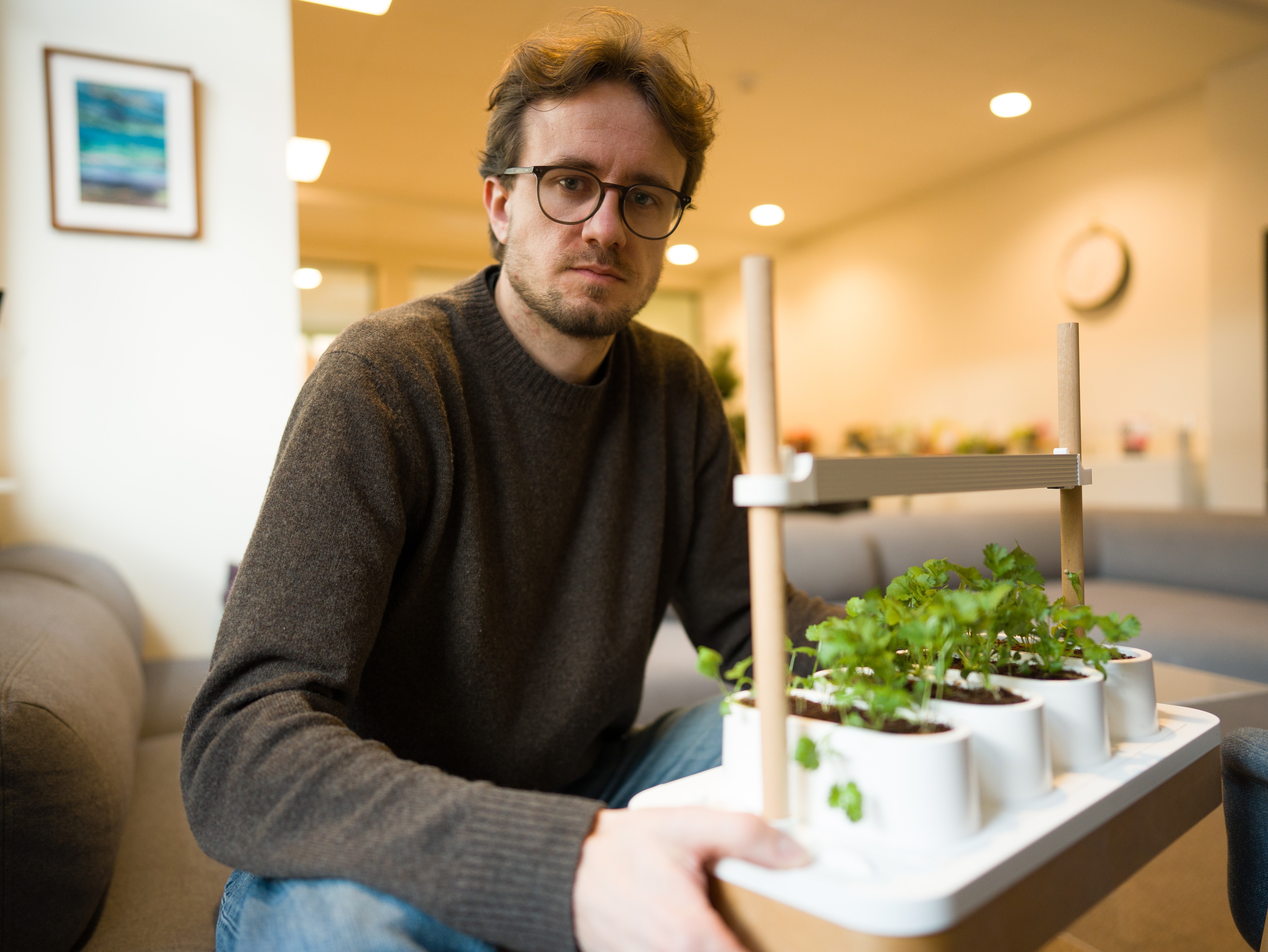 Oskar Svendsen in the Auk office in Oslo