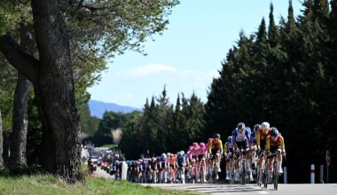APT, FRANCE - MARCH 13: Benjamin Thomas of France and Louis Rouland of France and Team Cofidis lead the peloton during the 84th Paris-Nice 2026, Stage 6 a 179.3km stage from Barbentane to Apt 234m / #UCIWT / on March 13, 2026 in Apt, France. (Photo by Szymon Gruchalski/Getty Images)