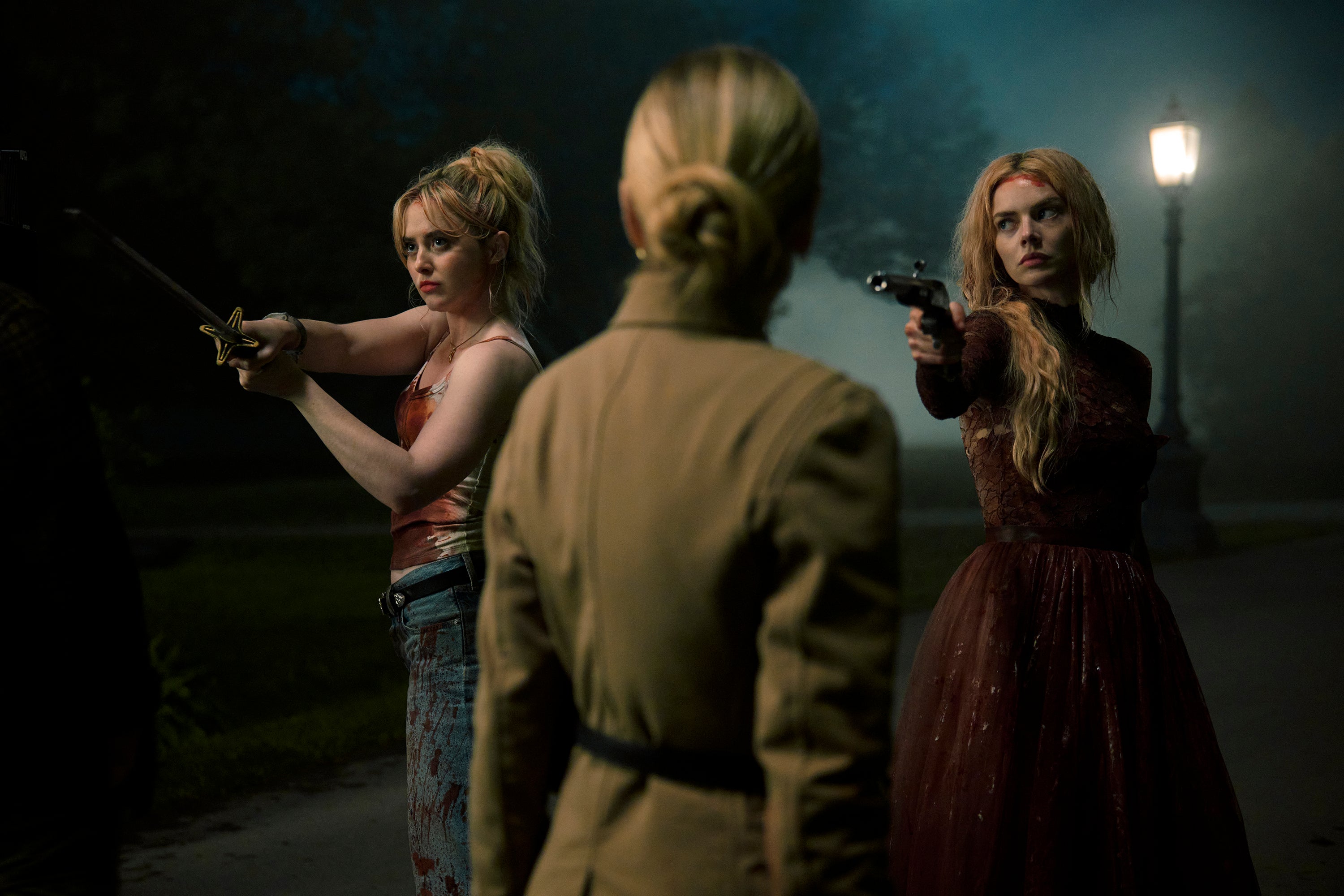 Kathryn Newton, Sarah Michelle Gellar and Samara Weaving in ‘Ready or Not 2: Here I Come’