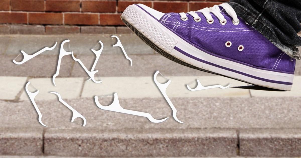 What's with the used floss picks appearing all over Britain's streets?