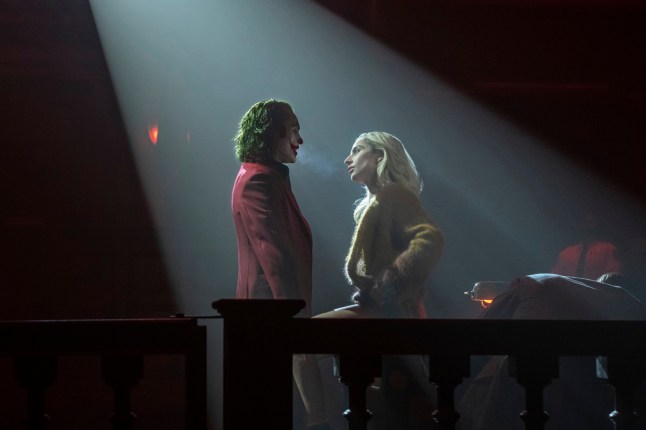 This image released by Warner Bros. Pictures shows Joaquin Phoenix, left, and Lady Gaga in a scene from 