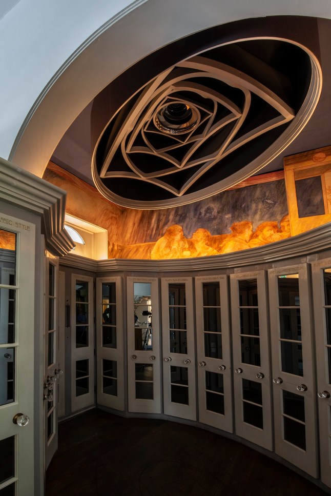 The Cosmic Oval at the entrance sets up the major and minor themes that visitors will find throughout the house. Picture: Sue Barr