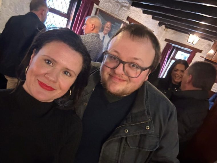 Joani Reid MP - with her partner, David Taylor Out supporting Small Business Saturday December 2024 Image from Facebook https://www.facebook.com/JoaniReidMP/photos