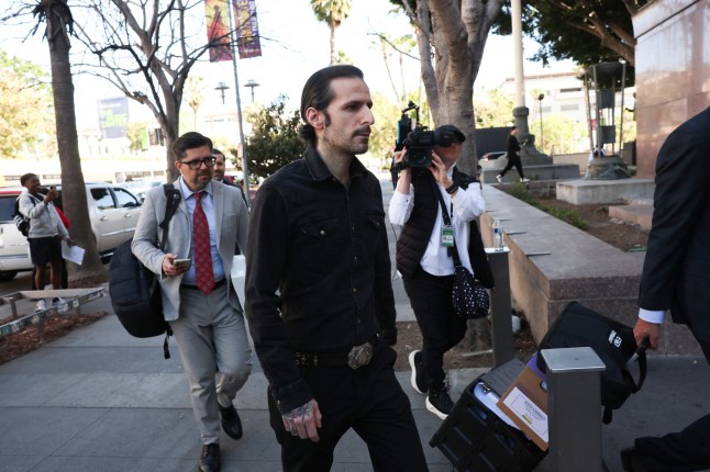 Plaintiff Tony Saxon arrives as US rapper and producer Kanye West and Australian model Bianca Censori are to testify at Los Angeles Superior Court in the civil trial related to his Malibu mansion in Los Angeles, California, on March 5, 2026. West and Censori are testifying in the civil lawsuit filed by contractor Tony Saxon, who was hired in 2021 as a project manager/handyman to renovate the Malibu mansion, alleging unpaid wages, hazardous working conditions and wrongful termination. (Photo by Patrick T. Fallon / AFP via Getty Images)