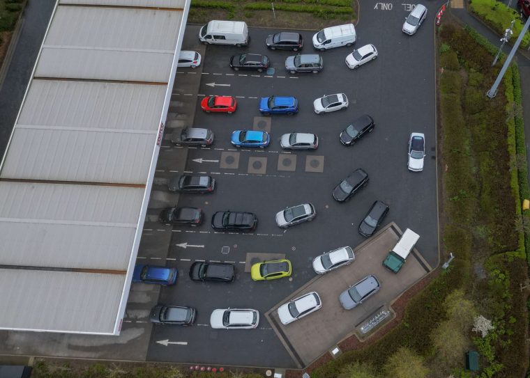DERBY, UNITED KINGDOM - MARCH 27: Drivers fill their cars at a Costco Petrol station in Derby, United Kingdom on 27 March 2026. (Photo by Loannis Alexopoulos/Anadolu via Getty Images)
