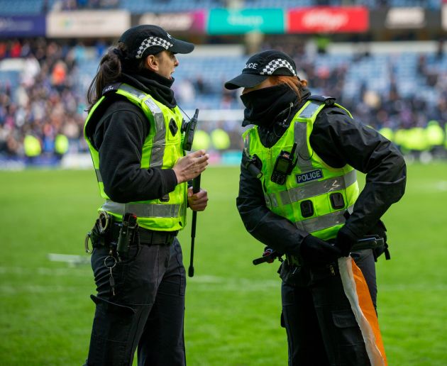 Police officers at Ibrox
