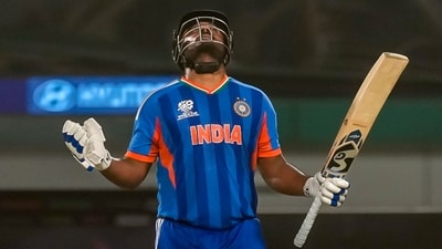 Sanju Samson scored a career-defining 97-run knock against West Indies. (PTI)