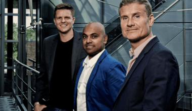 Jake Humphrey, Sunil Patel, David Coulthard