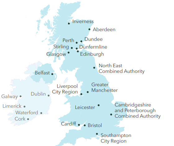 Walk Wheel Cycle Trust Index 2025 map