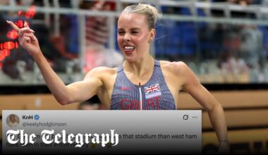 Keely Hodgkinson mocks West Ham in stadium row