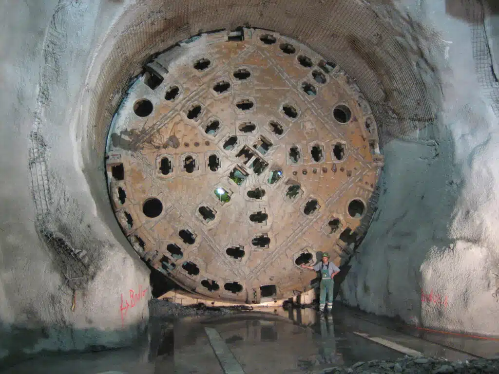 The Front Shield Of A Tbm Creating Circular Tunnels