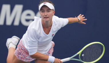Barbora Krejcikova in action ahead of the Australian Open.