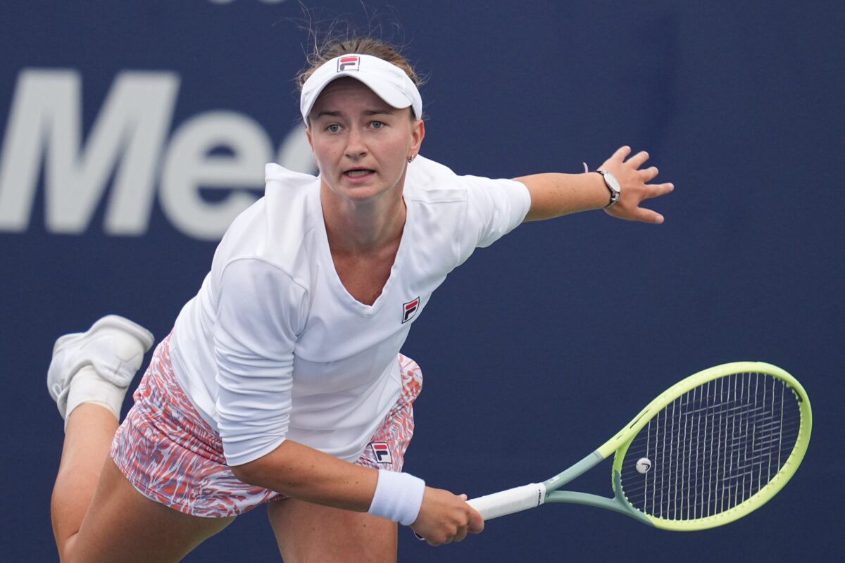 Barbora Krejcikova in action ahead of the Australian Open.