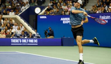 Tommy Paul in action at the US Open.