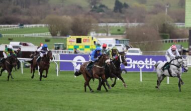 Unexpected Party racing to the line at Cheltenham