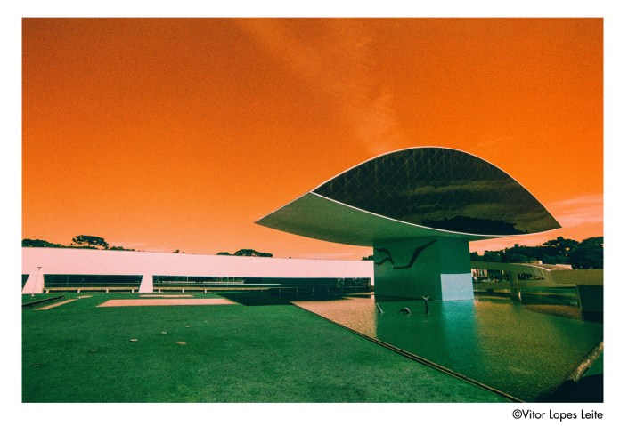 Modern architecture under orange sky (Pic: Vitor Lopes Leite)