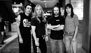 Slayer backstage in 1990