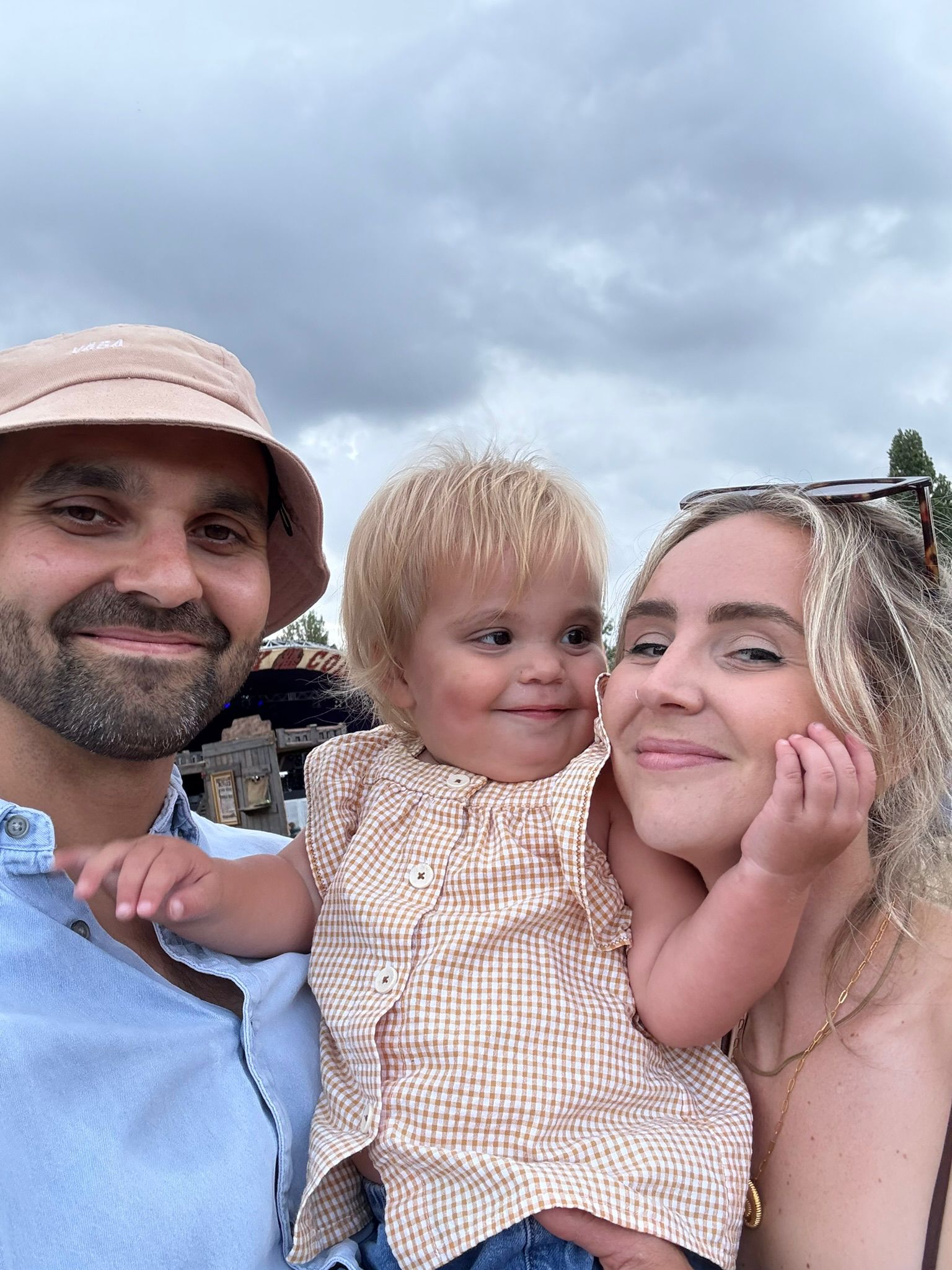 Leni with her parents, Emily and Gus Forrester