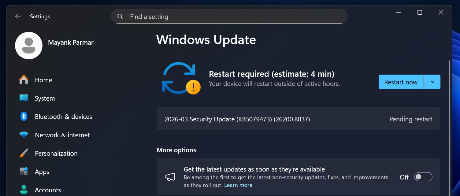 Windows 11 March 2026 Update