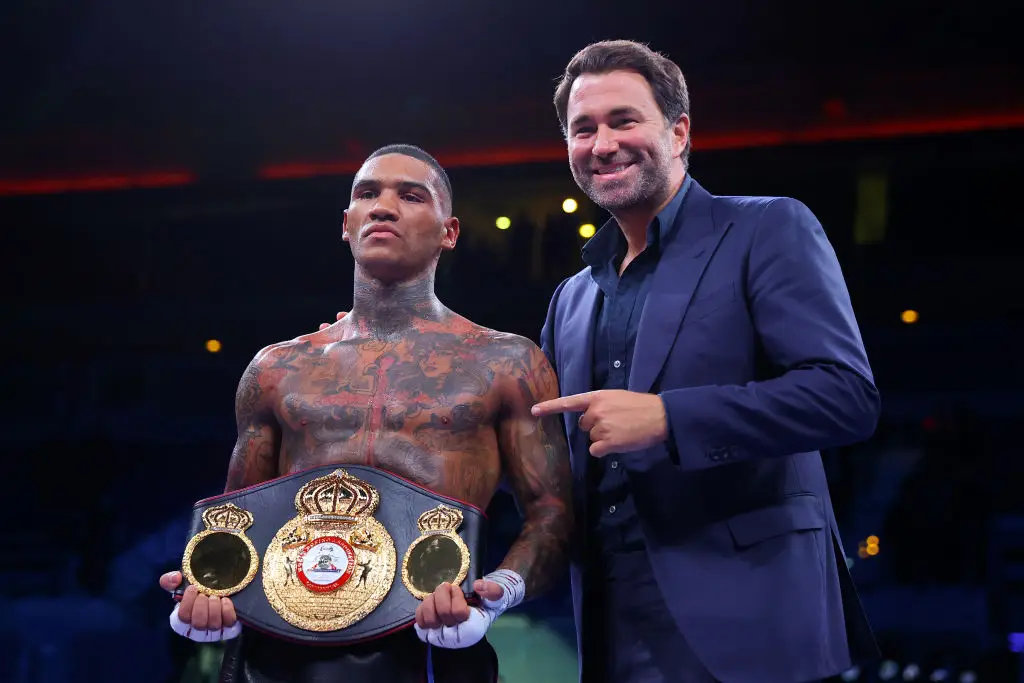Conor Benn (left) and Eddie Hearn (right) worked together for a decade (Credit:Getty)