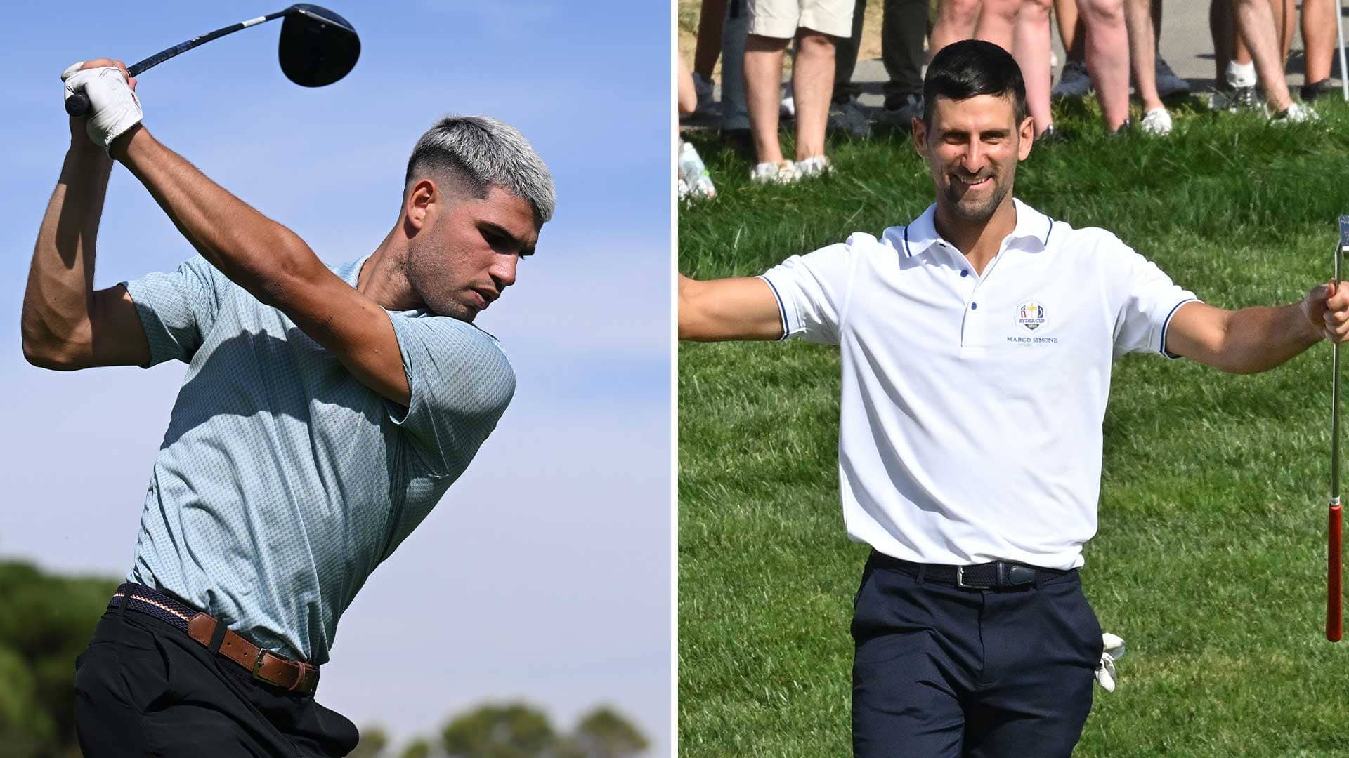 Carlos Alcaraz and Novak Djokovic joined Alexander Zverev on the golf course in Indian Wells.