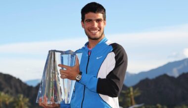 Carlos Alcaraz won consecutive Indian Wells titles in 2023 and 2024.