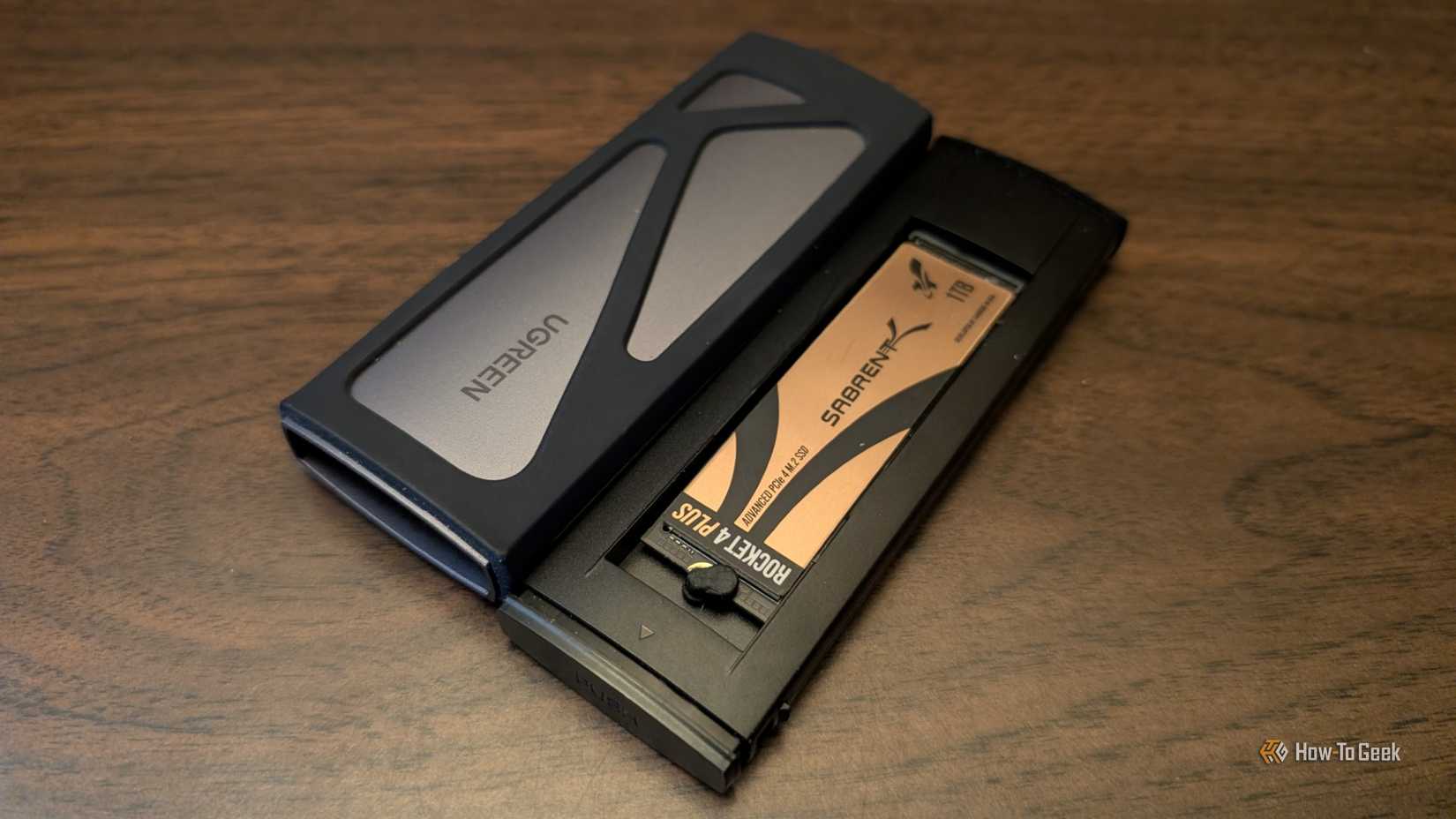 An NVMe SSD in an USB enclosure.