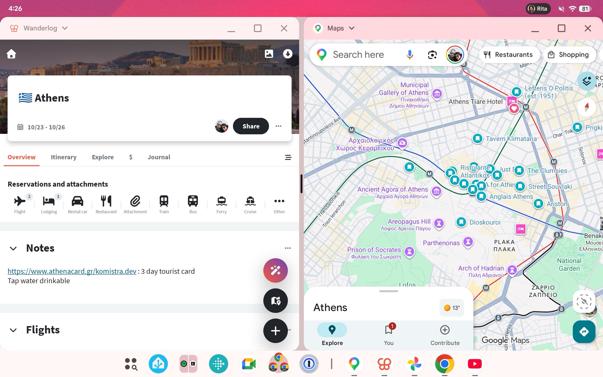 android 16 qpr3 screenshot split screen apps in desktop windowing