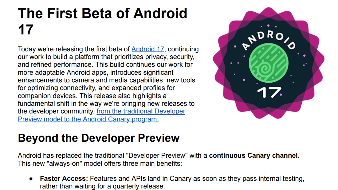 android 17 announcement old android 17 announcement old