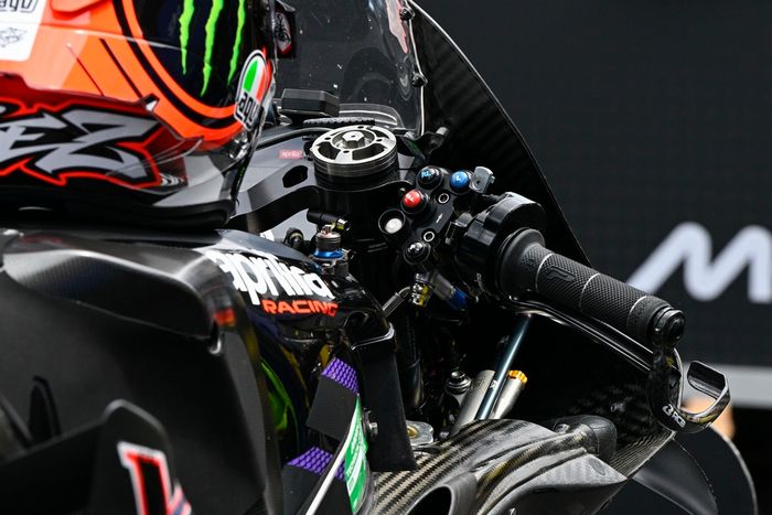Aprilia in the Parc Ferme