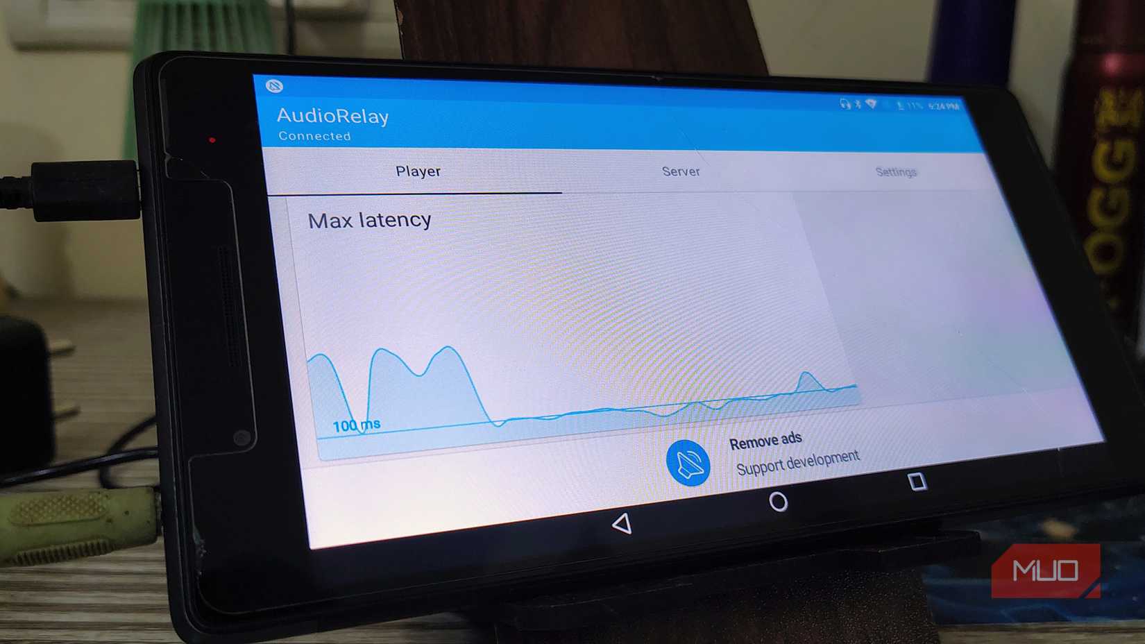 Audio latency in AudioRelay app.