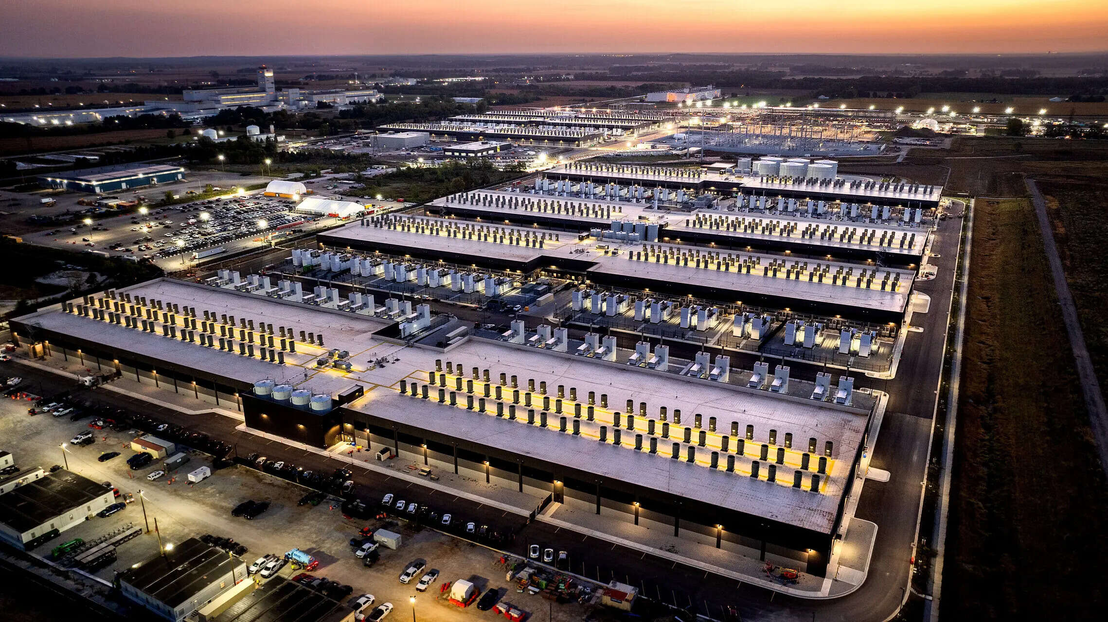 IMAGE DISTRIBUTED FOR AWS - An Amazon Web Services AI data center is pictured in New Carlisle, Ind., on Friday, Oct. 3, 2025. (Noah Berger/Amazon Web Services via AP Images) AWS Data Center