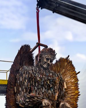 The Knife Angel has landed at its latest destination.