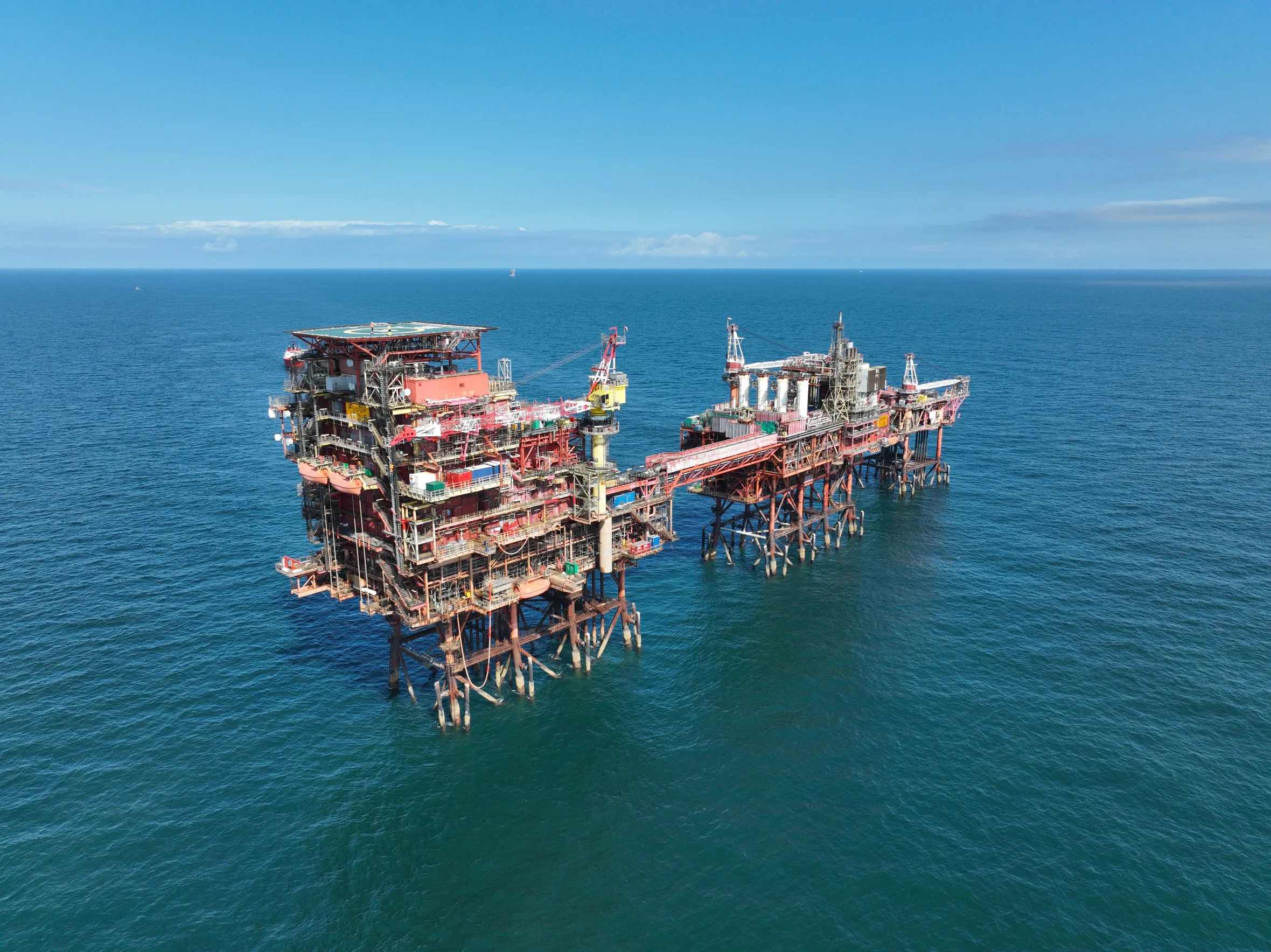 The Rough natural gas storage facility, an offshore platform in the North Sea.