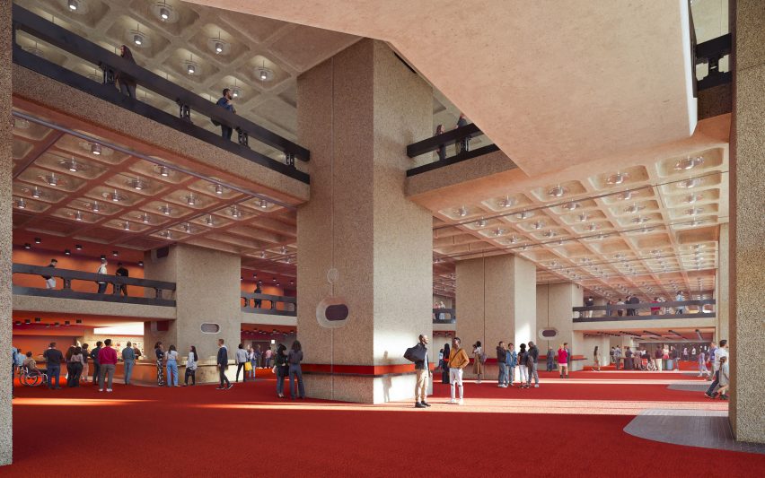Barbican Renewal Programme foyer by Allies and Morrison