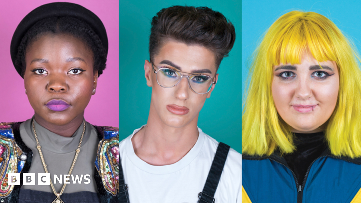 Three separate portrait-shape images put together as one landscape photo. The people on the left and in the middle have dark hair and the one on the right has yellow hair.