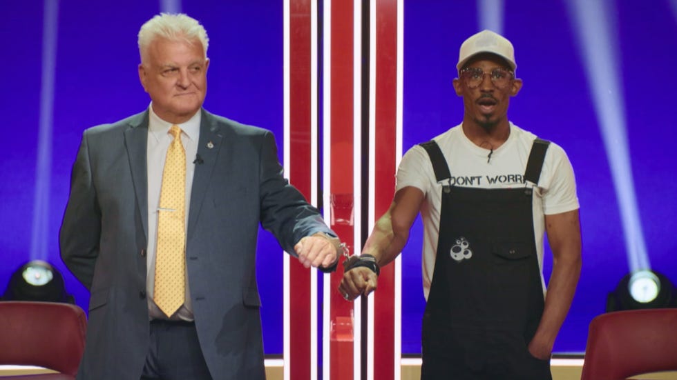 Bob and Chris two people performing a fist bump