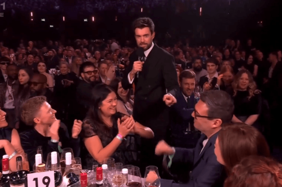 Brit Awards 2026: Jack Whitehall with Lisa Nandy and Andy Burnham