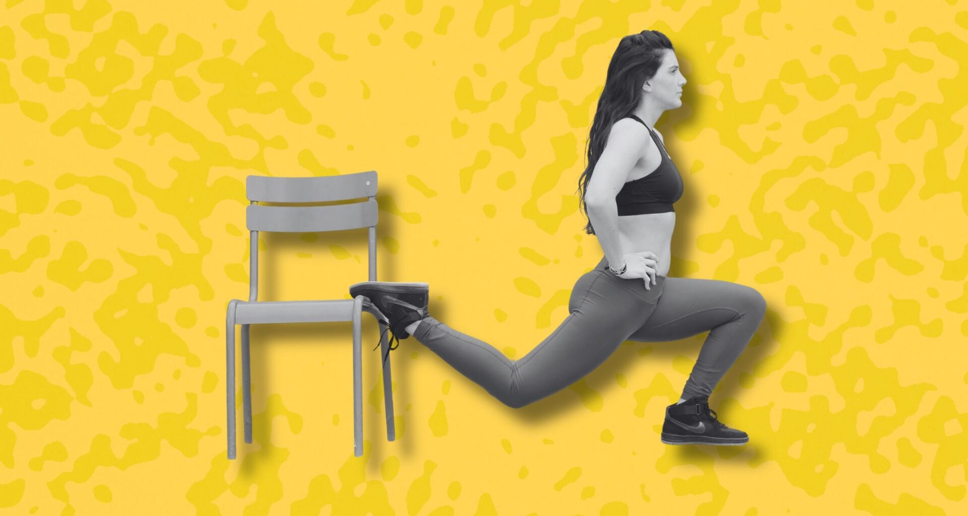 woman doing bulgarian split squats