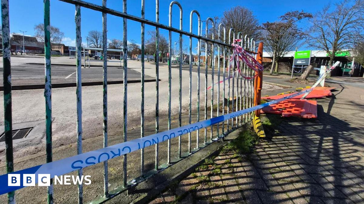 A police cordon by railings